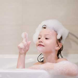 foam bath pose 