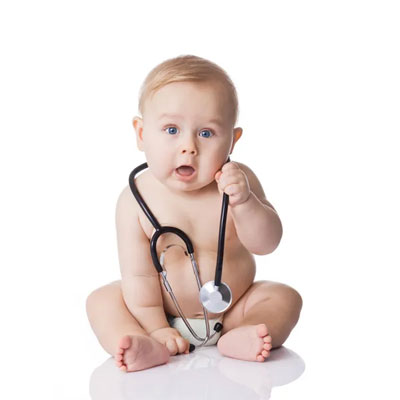 doctor baby 6 month baby girl photoshoot
